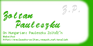 zoltan pauleszku business card